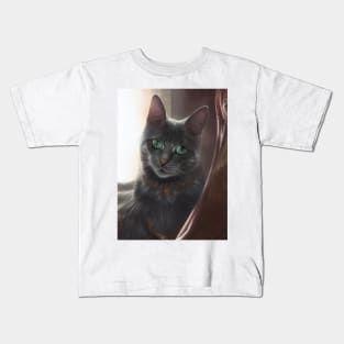 Mystic Mage Cat: Freya Kids T-Shirt